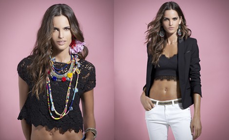 Izabel Goulart imagen de la colección primavera/verano 2014 de Suiteblanco