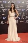 Macarena García con un vestido de Roberto Cavalli en la alfombra roja de los Goya 2014