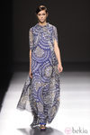 Vestido con estampados azules de Devota & Lomba en Madrid Fashion Week otoño/invierno 2014/2015