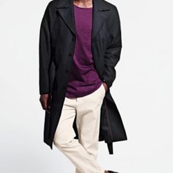 Abrigo negro de la colección masculina primavera/verano 2014 de H&M
