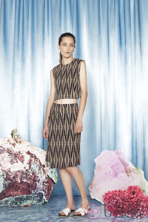 Crop top y falda de la colección primavera/verano 2014 de Bimba & Lola