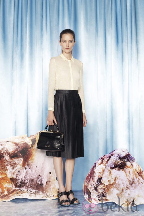 Falda plisada de la colección primavera/verano 2014 de Bimba & Lola
