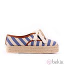 Alpargata de rayas con maxi-suela de la colección primavera/verano 2014 de Sixtyseven
