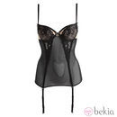 Body con corset de encaje en tonos nude y negro de la colección para primavera 2014 de Yamamay