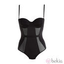 Body negro con transparencias de la colección para primavera 2014 de Yamamay