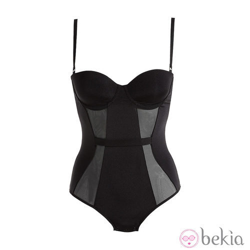 Body negro con transparencias de la colección para primavera 2014 de Yamamay