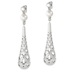 Pendientes en acero con perla de la colección 'Ducale' presentada por Morellato en 2014