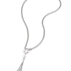 Colgante en acero con perla blanca de la colección 'Ducale' presentada por Morellato en 2014