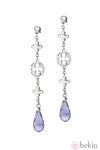 Pendientes en acero con cristal de amatista de la colección 'Ducale' presentada por Morellato en 2014
