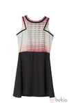 Vestido sesentero con falda negra y tonos rosas de Lavand