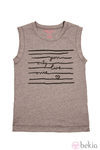 Camiseta con print de texto gris de la colección primavera/verano de Rachel Roy