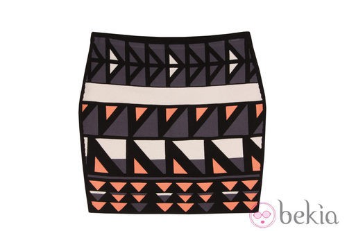 Falda ajustadada de tubo estampada de la colección primavera/verano 2014 de Rachel Roy