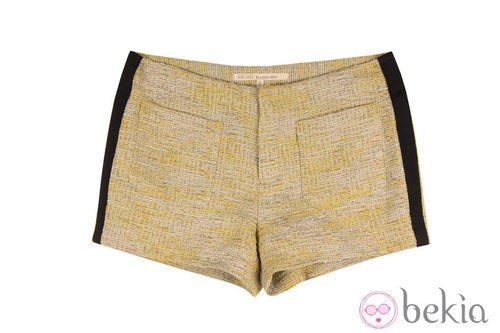 Short de tweed en color mostaza de la colección primavera/verano 2014 de Rachel Roy