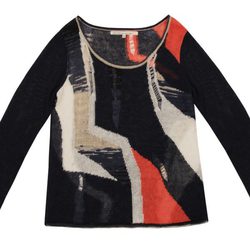 Jersey de franjas asimétricas de la colección primavera/verano 2014 de Rachel Roy