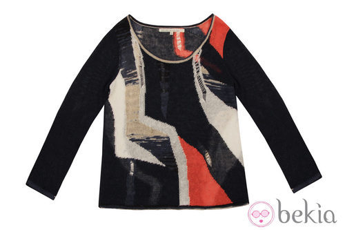 Jersey de franjas asimétricas de la colección primavera/verano 2014 de Rachel Roy