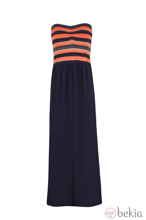 Vestido largo con escote palabra de honor de la colección primavera/verano 2014 de Rachel Roy