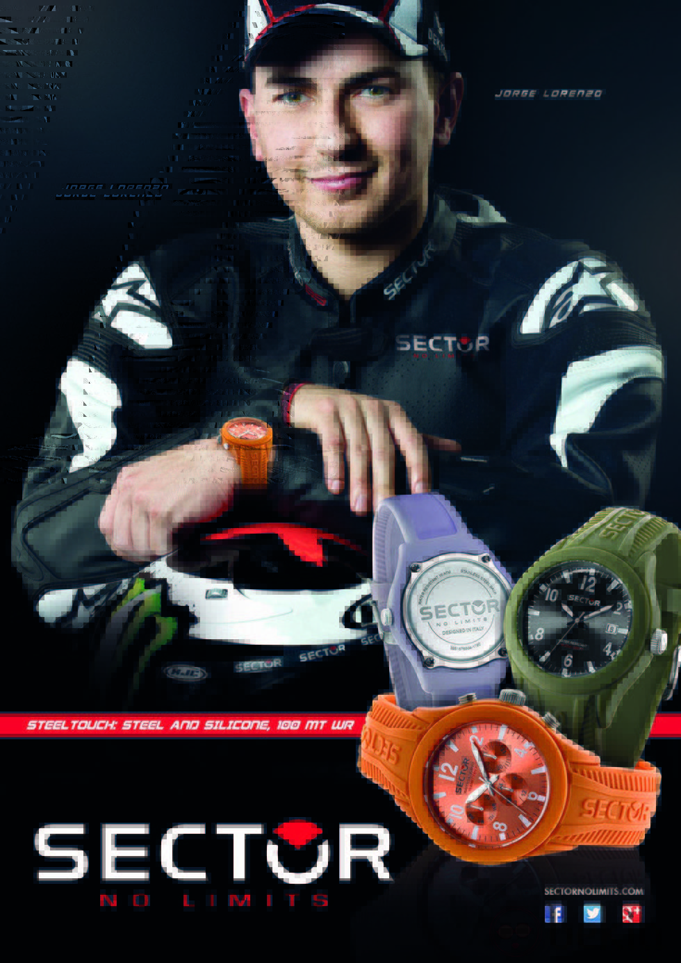 Jorge Lorenzo, imagen de la colección 'Steeltouch' de Sector No Limits