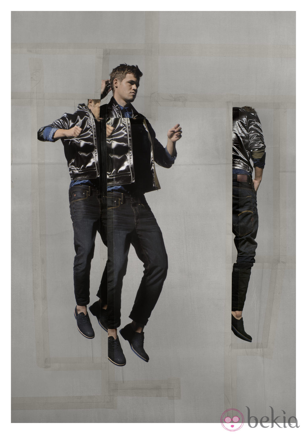 Magnus Carlsen posando para la campaña primavera/verano 2014 de G-Star Raw