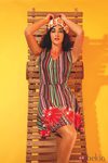 Vestido con estampado de rayas verticales de la colección primavera/verano 2014 de Smash!