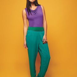 Conjunto en tonos morado y aguamarina de la coleeción primavera/verano 2014 de Smash!