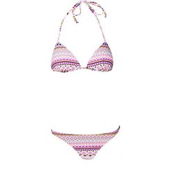 Bikini de triángulo con estampado étnico de la colección de baño de Bershka 2014