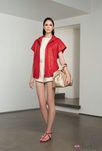 Conjunto de short, top y chaqueta roja de la colección 'Ready to wear' 2014 de Longchamp