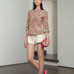 Conjunto de short y blusa con estampado 'Ile aux Panthe?res' de la colección 'Ready to wear' 2014 de Longchamp