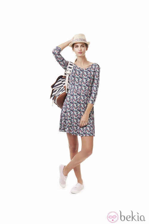 Vestido estampado de la colección para primavera 2014 de Springfield