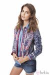 Conjunto denim con chaqueta estampda de la colección para primavera 2014 de Springfield