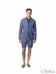 Chaqueta y bermuda azules de la colección para verano 2014 de Springfield