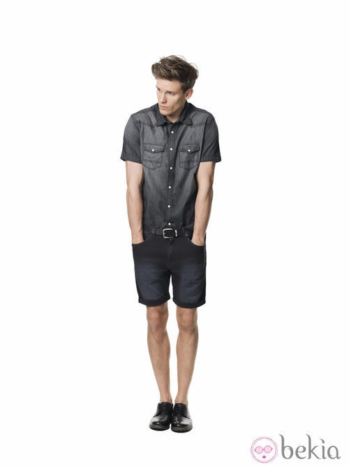 Camisa denim efecto lavado de la colección para verano 2014 de Springfield