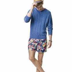 Bañador con estampado de flores y jersey de punto de la colección para verano 2014 de Springfield