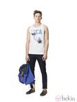 Camiseta con print y vaquero pitillo de la colección para verano 2014 de Springfield