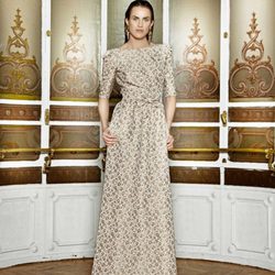 Verstido largo estampado de la colección 'Heaven' 2014 de Dolores Promesas