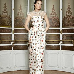 Vestido largo con estampado floral de la colección 'Heaven' 2014 de Dolores Promesas