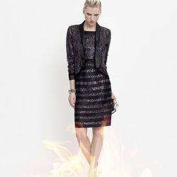 Vestido negro brillante de la colección primavera/verano 2014 de VAN-DOS