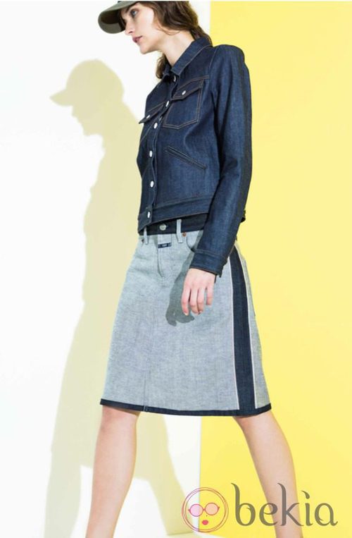 Conjunto falda y cazadora denim de la colección primavera/verano 2014 de Closed
