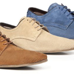 Mocasines de color marrón, beige y azul de la primavera/verano 2014 de Enzo Tesoti
