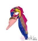 Pañuelo en fucsia, amarillo y azul klein de la colección primavera/verano 2014 de Tantrend