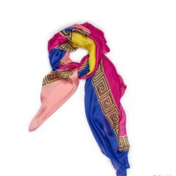 Pañuelo en fucsia, amarillo y azul klein de la colección primavera/verano 2014 de Tantrend