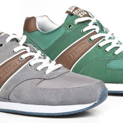 zapatilla sport de caballero color verde y gris de la primavera/verano 2014 de Enzo Tesoti