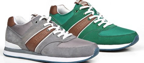 zapatilla sport de caballero color verde y gris de la primavera/verano 2014 de Enzo Tesoti