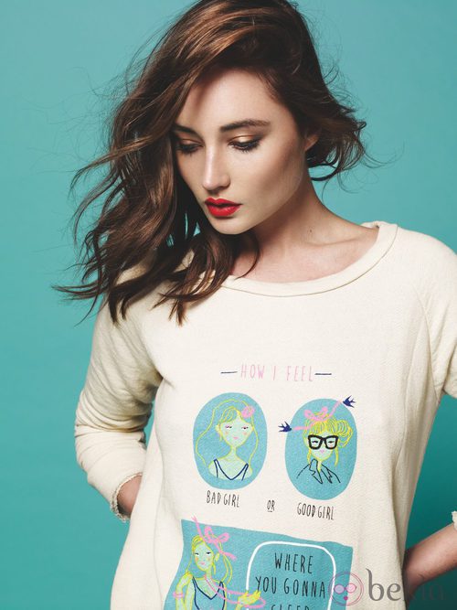 Sudadera con mensaje y dibujos animados de la colección primavera/verano 2014 de Paramita