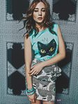 Conjunto de camiseta y falda en turquesa de la colección primavera/verano 2014 de Paramita