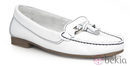 Mocasín blanco de la colección femenina de Enzo Tesoti 2014