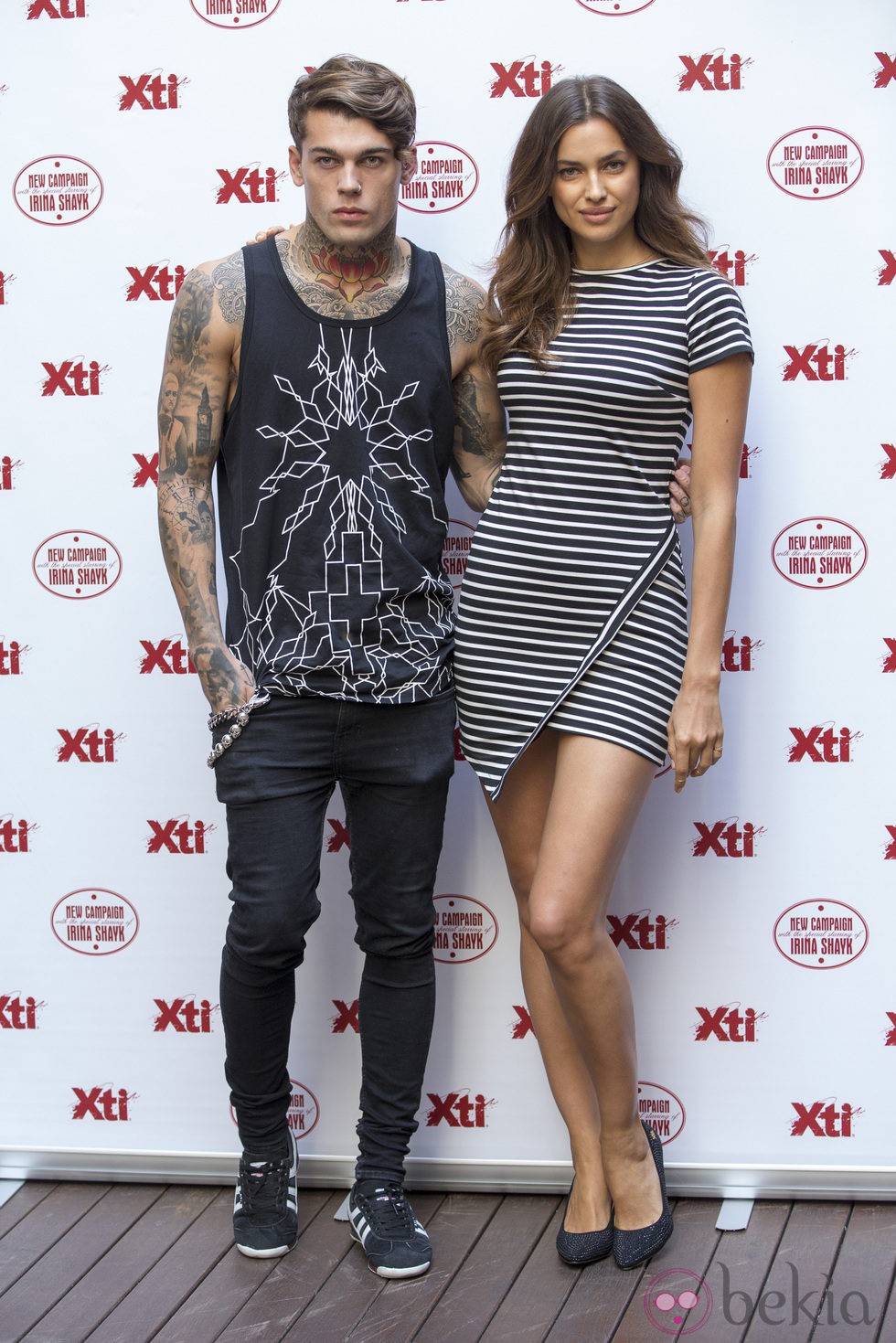 Irina Shayk y Stephen James en la presentación de la colección primavera/verano 2014 de Xti