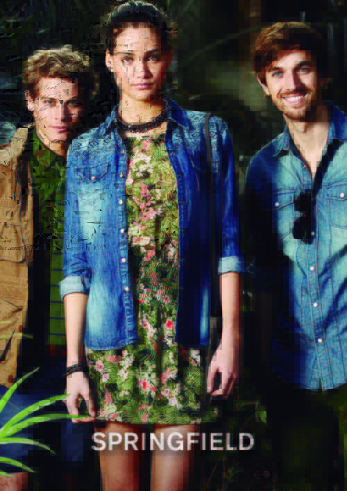 Denim y estampado tropical en la colección para primavera 2014 de Springfield