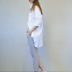 Camisa asimétrica blanca de la colección primavera/verano 2014 de Eduardo Rivera