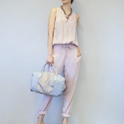 Conjunto rosa empolvado de la colección primavera/verano 2014 de Eduardo Rivera