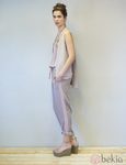 Pantalón ancho en tonos tostado y rosa de la colección primavera/verano 2014 de Eduardo Rivera